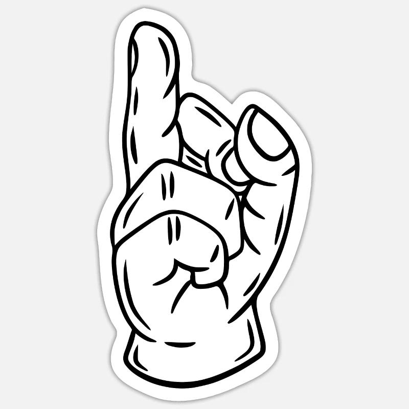 Middle Finger Comic: A Satirical Perspective Sticker size S (10 x 10 cm)