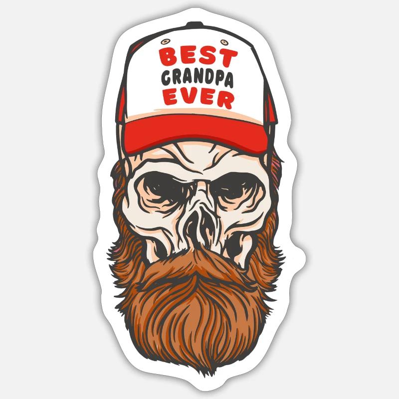 Bester Opa immer - Sticker Größe S (10 x 10 cm) - Mattweiß