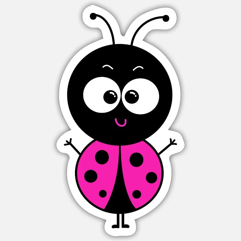 Marienkäfer Sticker Größe S (10 x 10 cm)