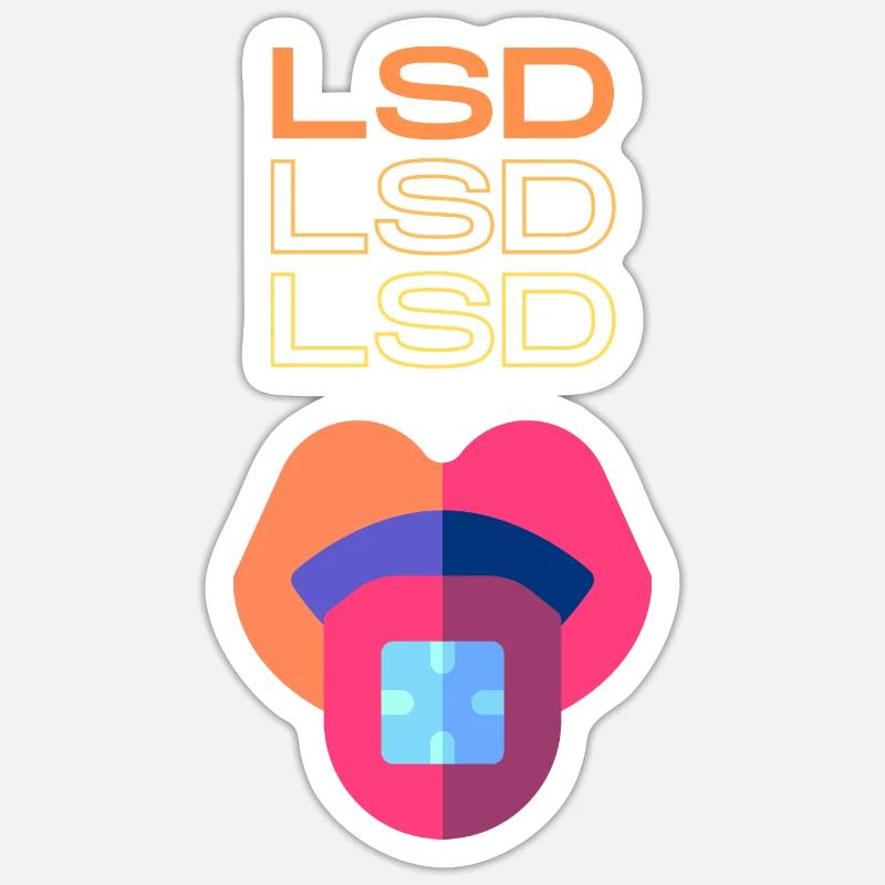 LSD - Psychedelics Sticker size S (10 x 10 cm)