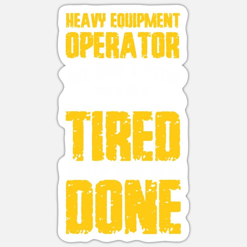 Baumaschinenführer Bagger Baggerfahrer Bauarbeiter - Sticker Größe S (10 x 10 cm) - Mattweiß