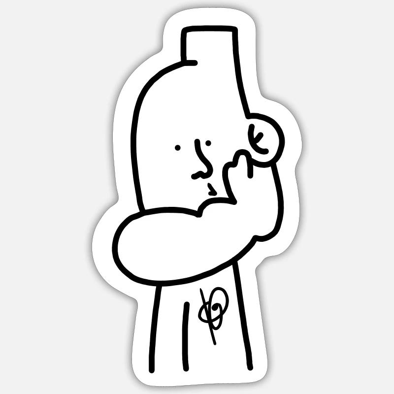 Deck top - Sticker size S (10 x 10 cm) - white matte