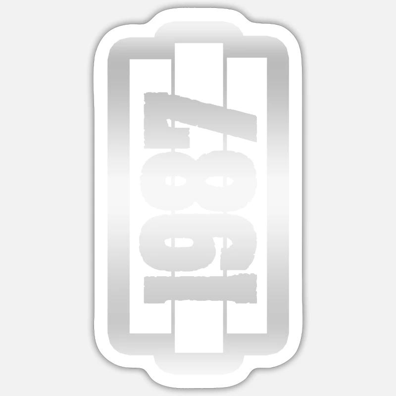 Born 1987 - Sticker size S (10 x 10 cm) - white matte