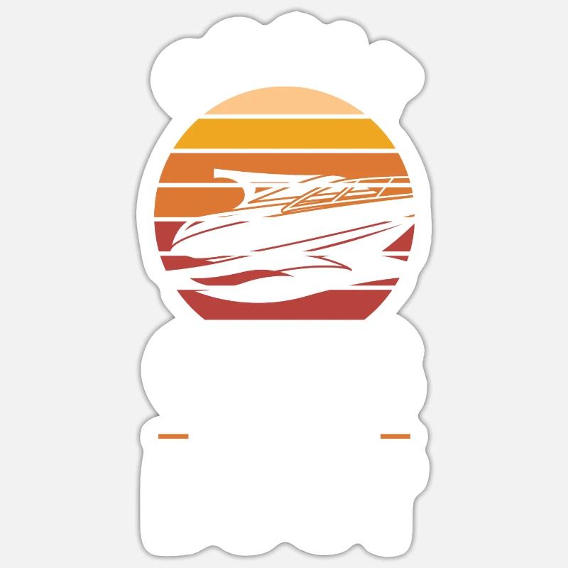 Boot Opa Großvater Geschenk - Sticker Größe S (10 x 10 cm) - Mattweiß