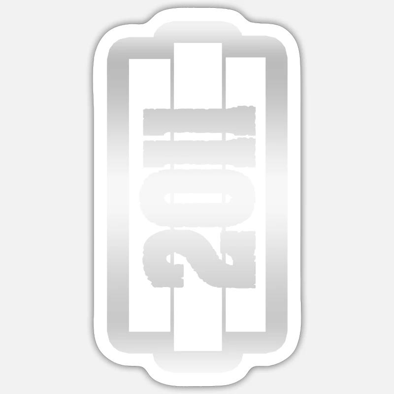 2011 - Sticker taille S (10 x 10 cm) - blanc mat
