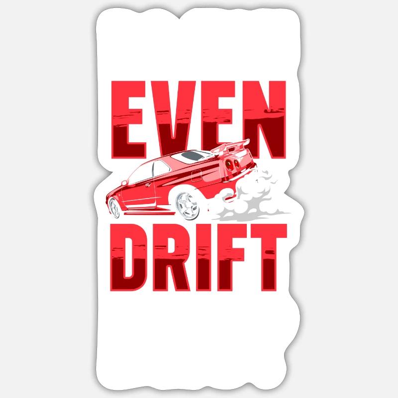 Tournevis transversal à beignet dérivant - Sticker taille S (10 x 10 cm) - blanc mat