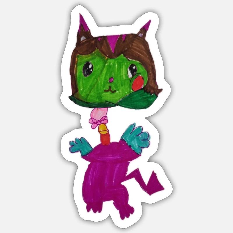Fantasy creatures - Sticker size S (10 x 10 cm) - white matte