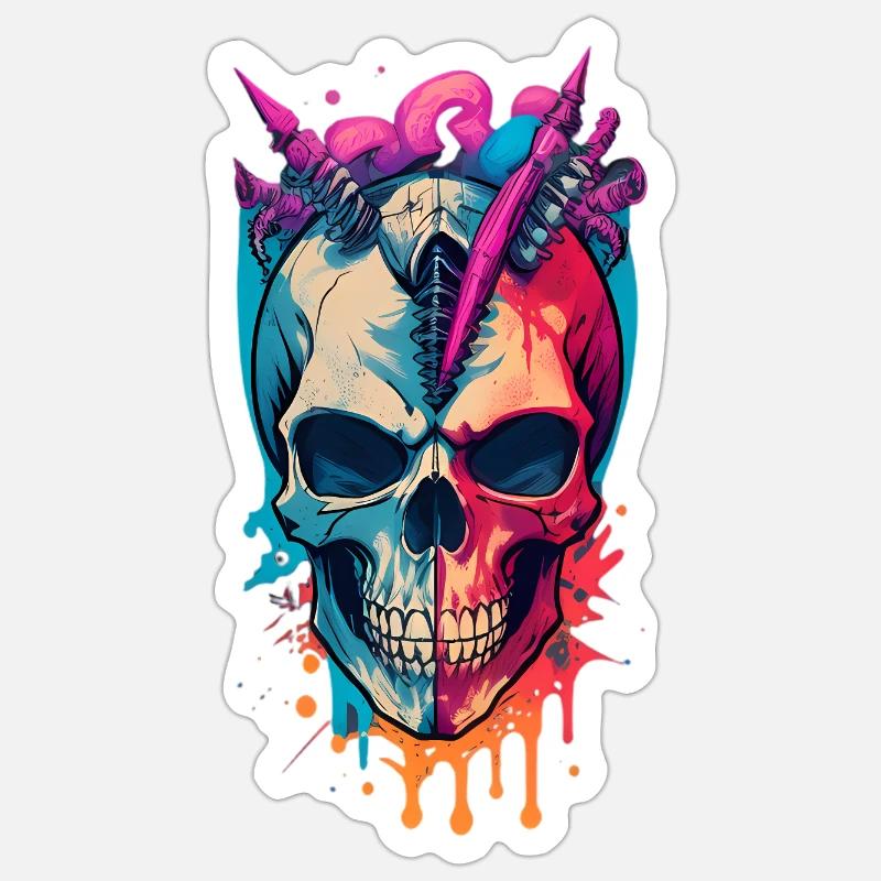 Skull Sticker size S (10 x 10 cm)