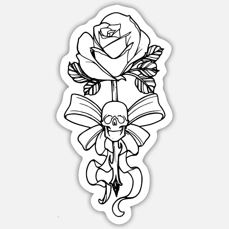 Schädel Sticker Größe S (10 x 10 cm)