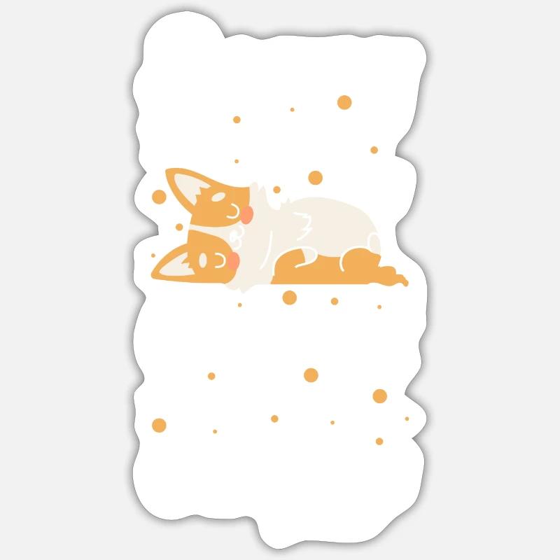 Cuddling Relationship Girlfriend - Sticker size S (10 x 10 cm) - white matte
