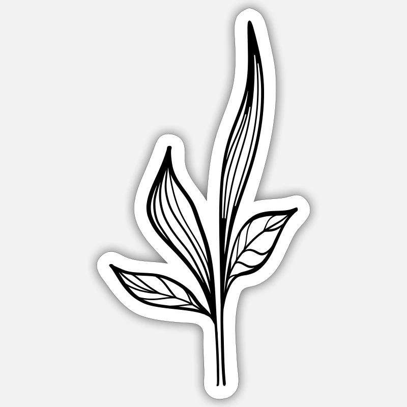 fleur - Sticker taille S (10 x 10 cm) - blanc mat
