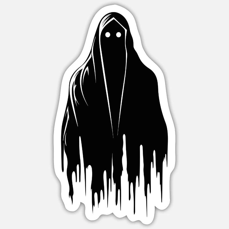 Achromatic Apparitions - Sticker Größe S (10 x 10 cm) - Mattweiß
