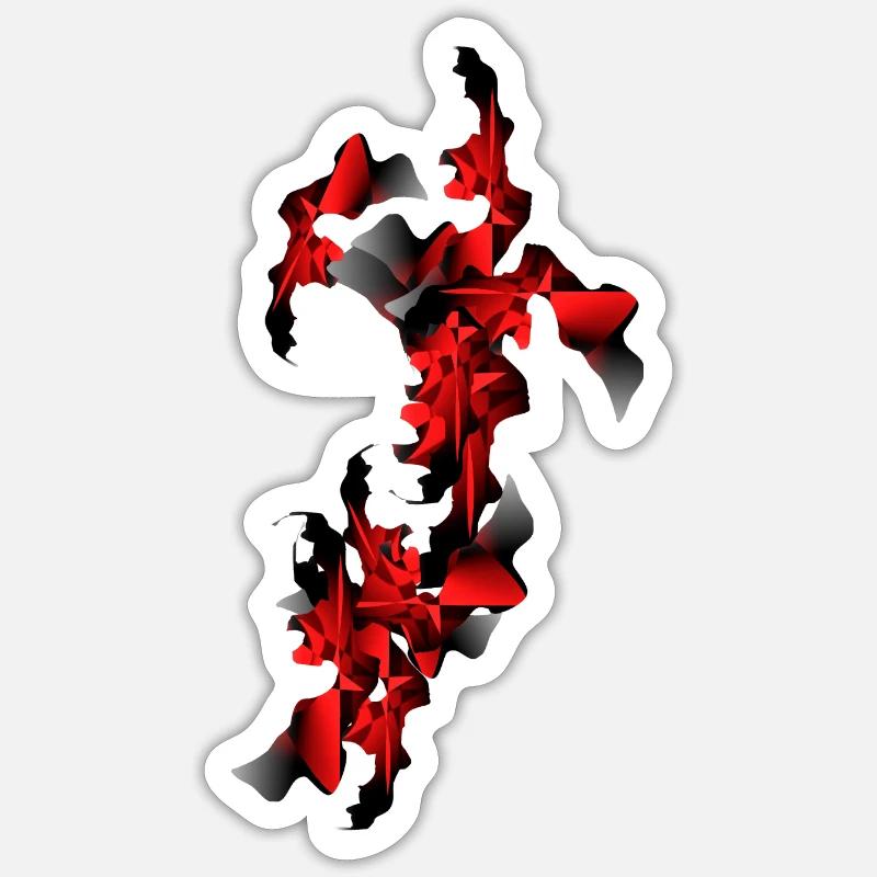 abstract graphic - Sticker Größe S (10 x 10 cm) - Mattweiß