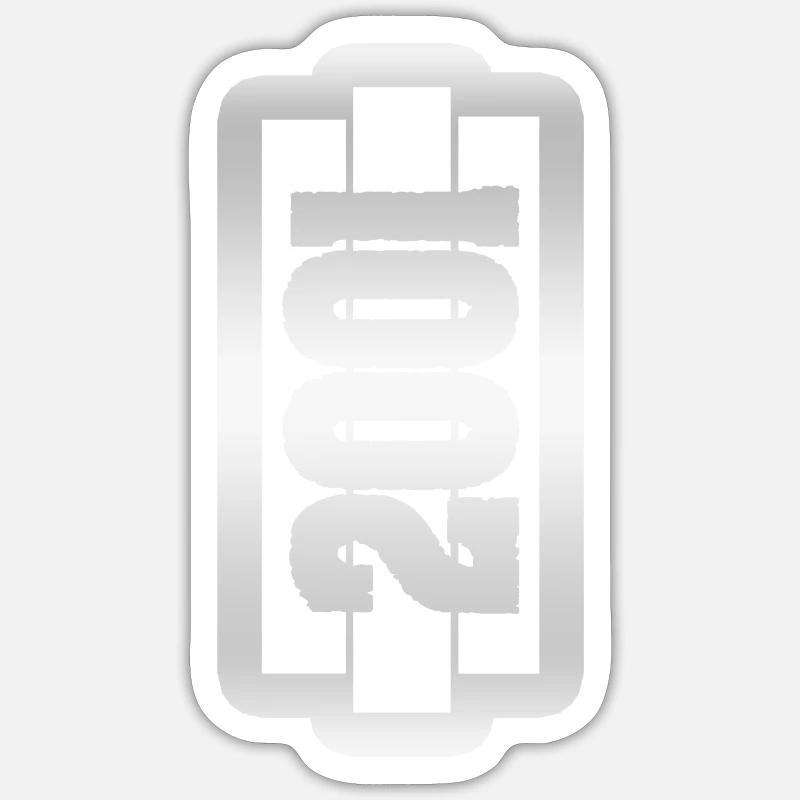 2001 - Sticker Größe S (10 x 10 cm) - Mattweiß