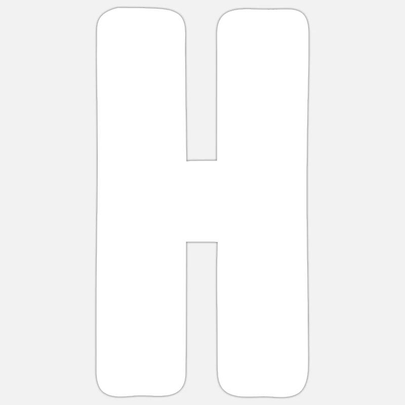 Lettre H - Sticker taille S (10 x 10 cm) - blanc mat