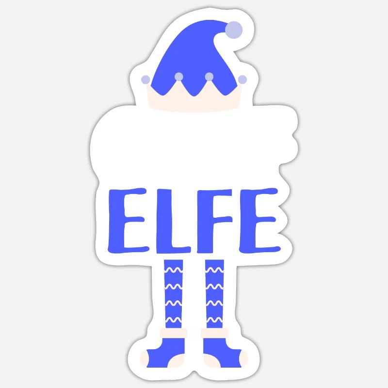 Chef Elfe Chefs Geschenk - Sticker Größe S (10 x 10 cm) - Mattweiß
