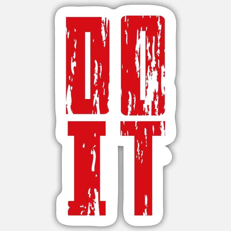 DO IT - Sticker Größe S (10 x 10 cm) - Mattweiß
