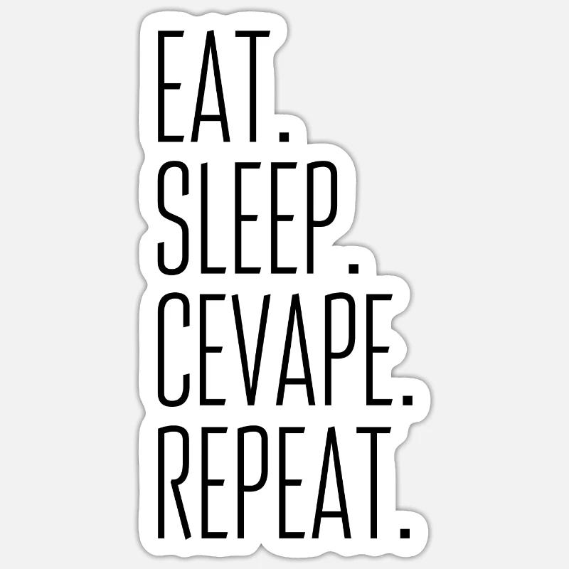 Cevape - Sticker formato S (10 x 10 cm) - bianco opaco