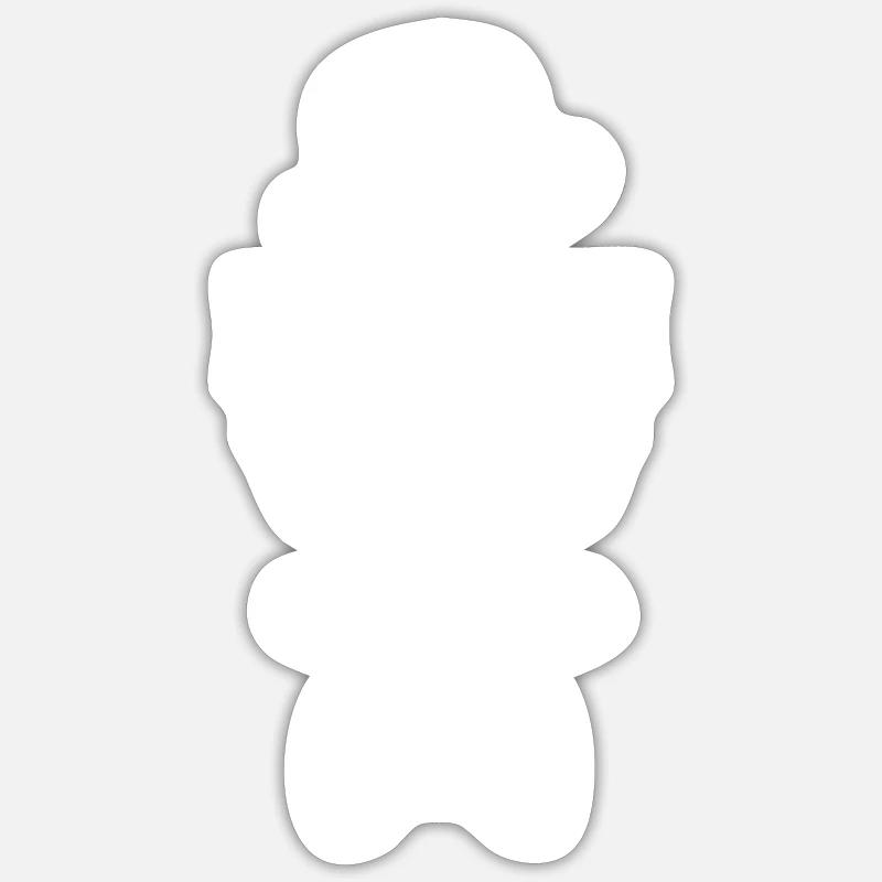 Schnauzer Naoki - Sticker taille S (10 x 10 cm) - blanc mat