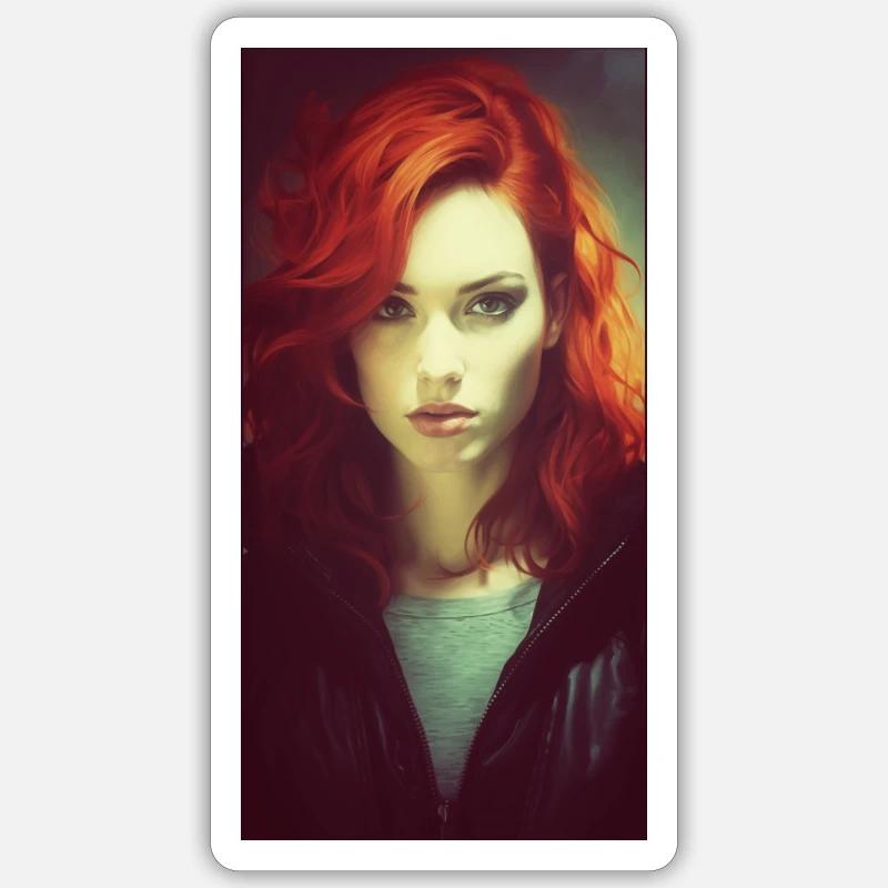 Red - Sticker size S (10 x 10 cm) - white matte