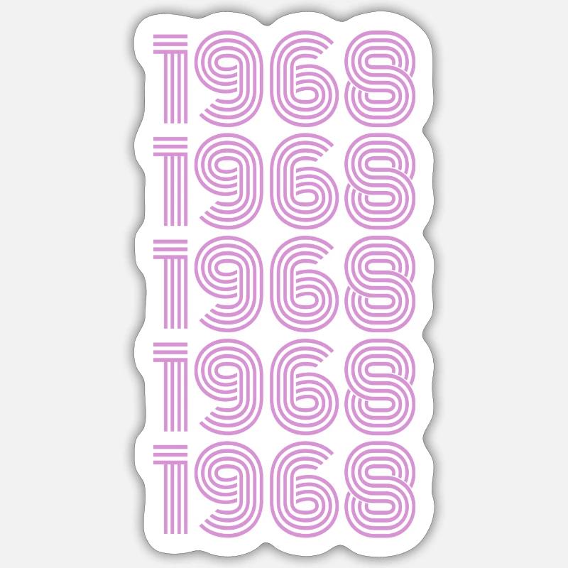 Fête 1968 - Sticker taille S (10 x 10 cm) - blanc mat