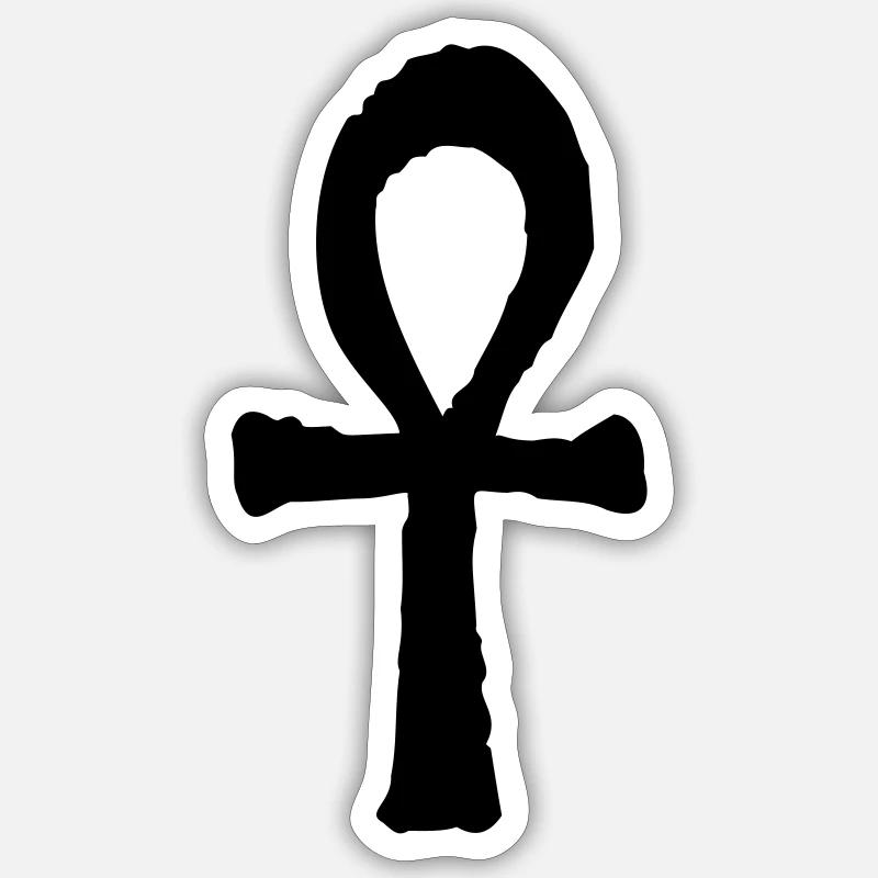 Ankh Anj - Sticker size S (10 x 10 cm) - white matte