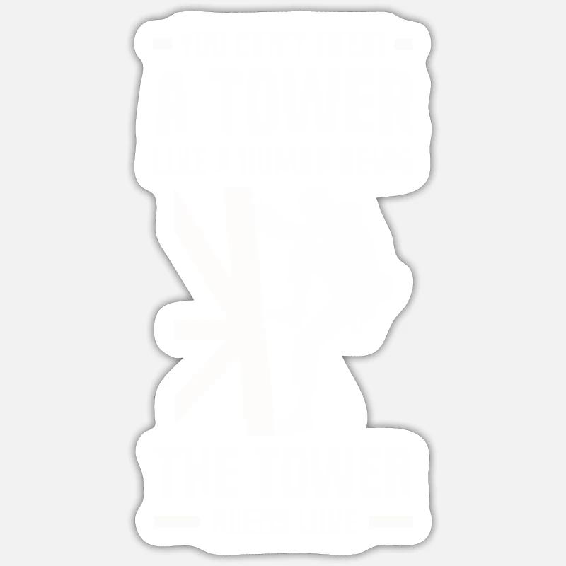 Turmbesteiger - Sticker Größe S (10 x 10 cm) - Mattweiß