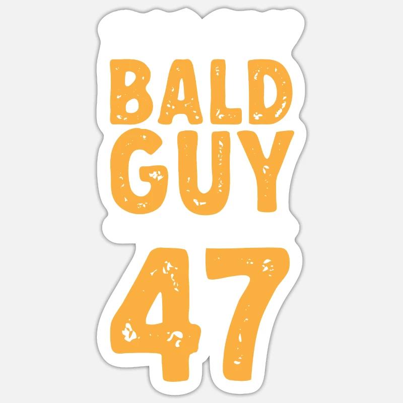 Bald Head Baldness Beard Bald Head Sticker size S (10 x 10 cm)