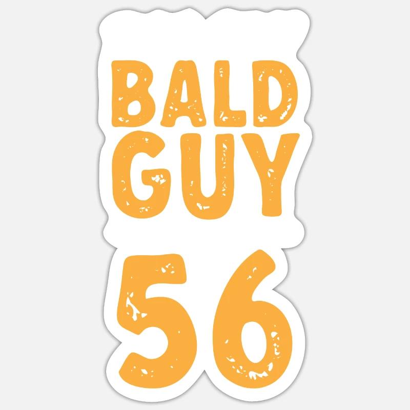 Bald Head Baldness Beard Bald Head Sticker size S (10 x 10 cm)