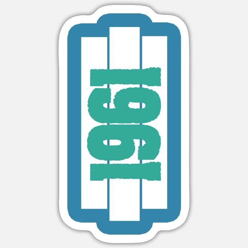 1961 - Sticker Größe S (10 x 10 cm) - Mattweiß