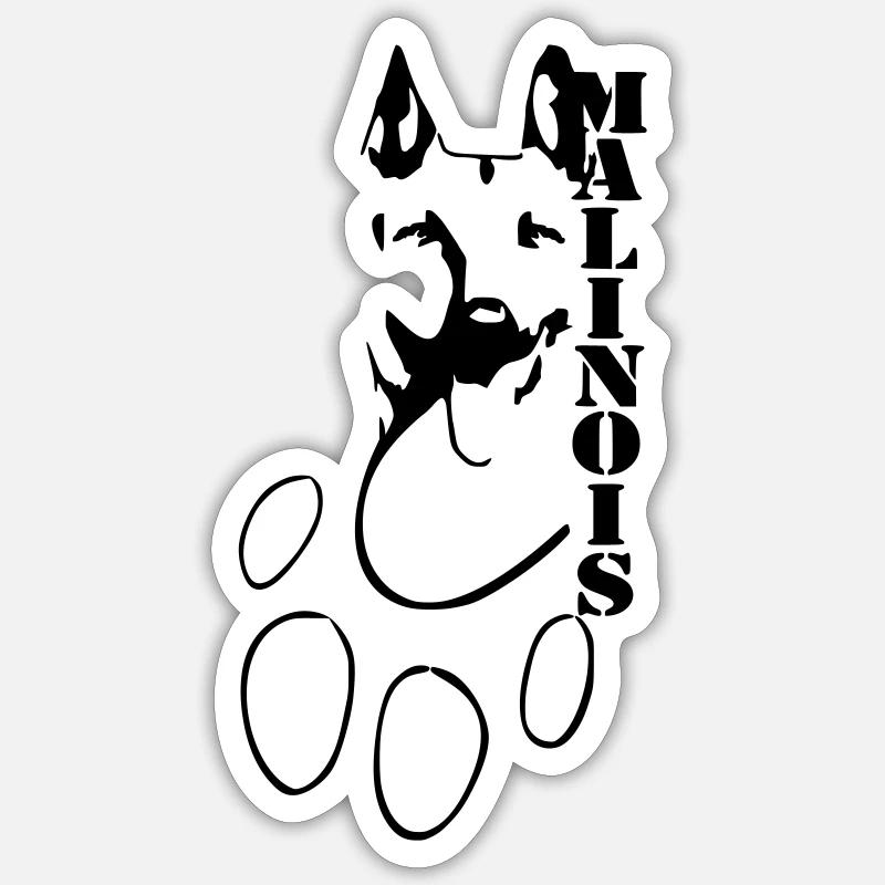 Malinois - Sticker size S (10 x 10 cm) - white matte