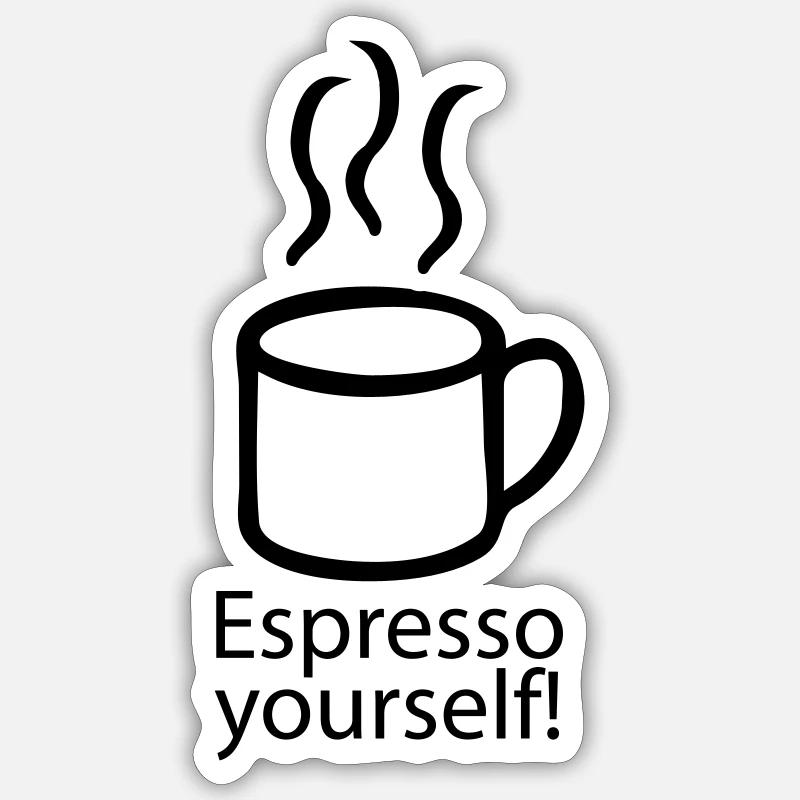 Café espresso Pegatina