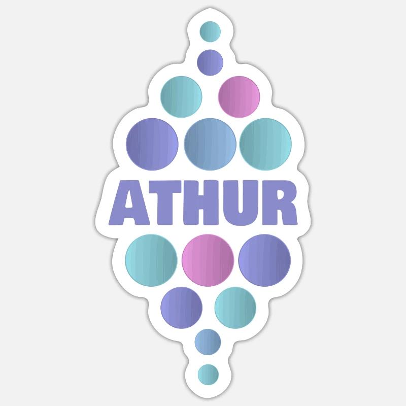 Athur comme prénom Sticker taille S (10 x 10 cm)
