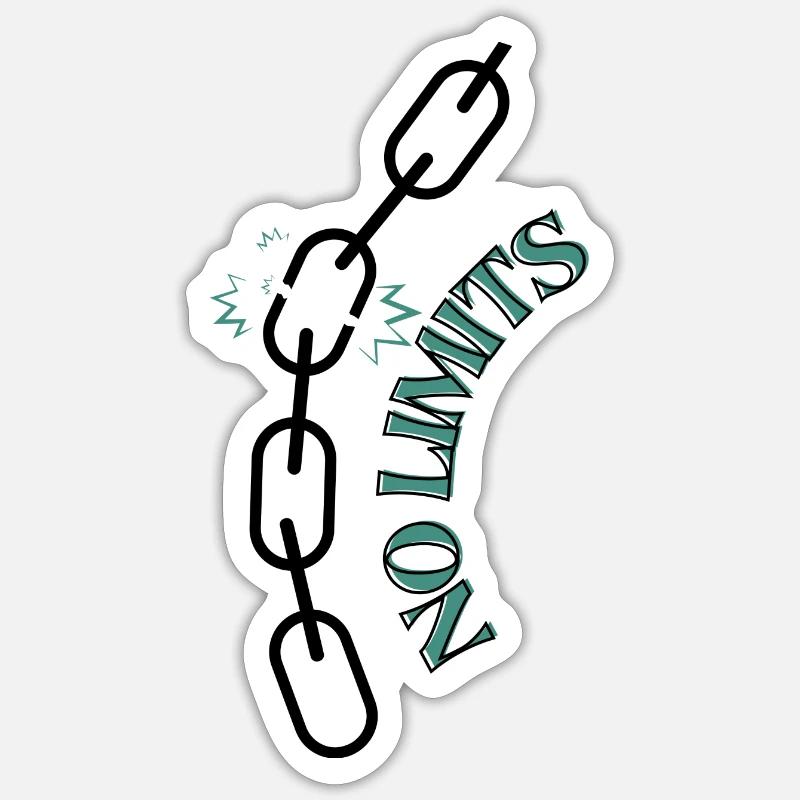 No limits - Sticker size S (10 x 10 cm) - white matte