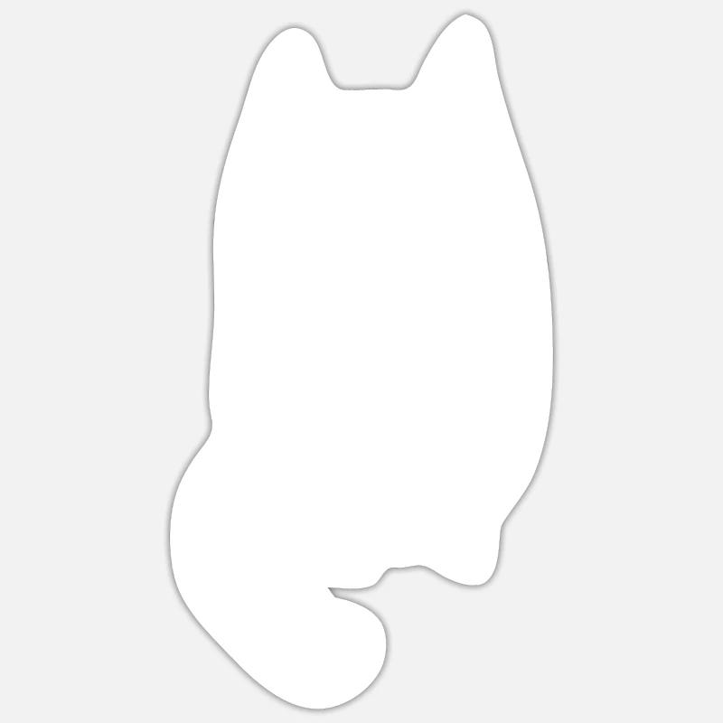 cute chubby cat Sticker size S (10 x 10 cm)