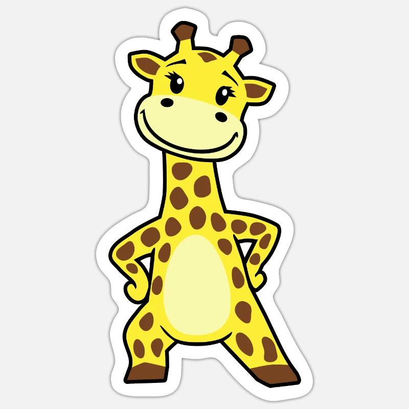 Giraffe - Sticker size S (10 x 10 cm) - white matte