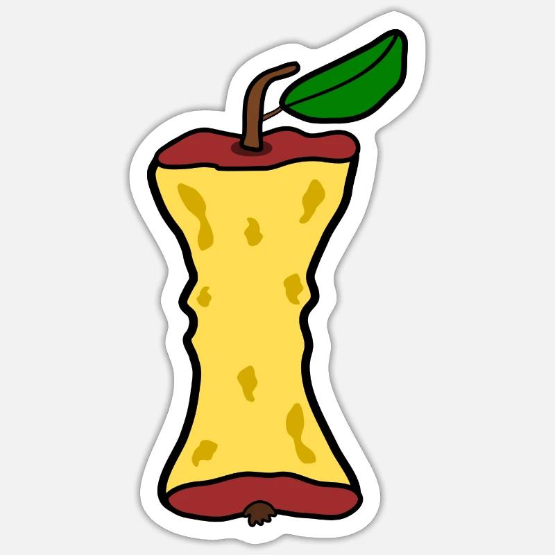 Semoule de pomme - Sticker taille S (10 x 10 cm) - blanc mat