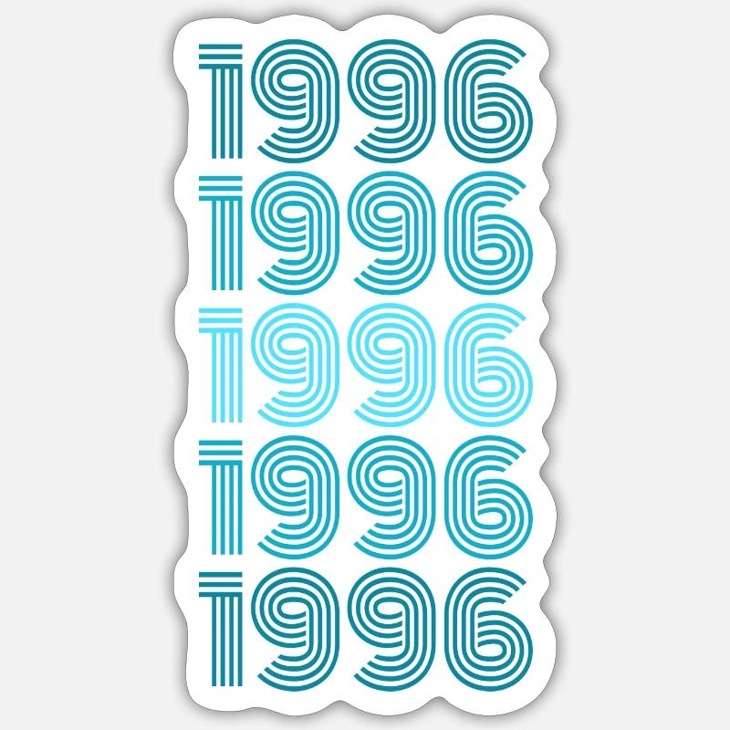 1996 - Sticker Größe S (10 x 10 cm) - Mattweiß