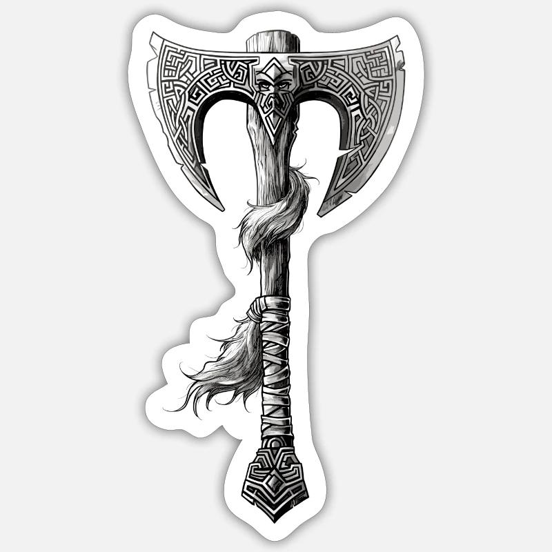 Wikinger Viking Vikings Axe Valhalla Sticker size S (10 x 10 cm)