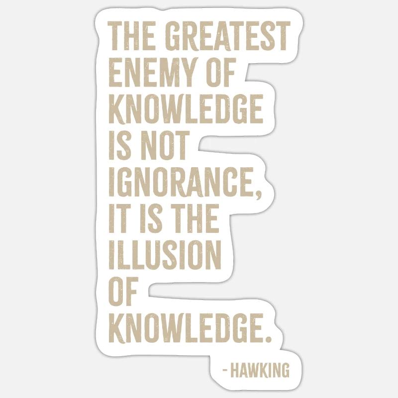Hawking - Sticker size S (10 x 10 cm) - white matte