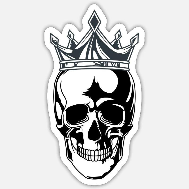 Skull King Crown Sticker size S (10 x 10 cm)