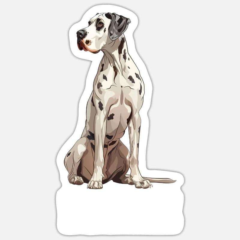 Great Dane - Sticker size S (10 x 10 cm) - white matte