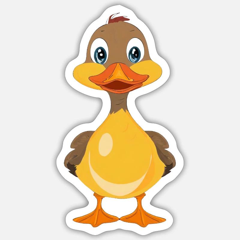 Duckling - Sticker size S (10 x 10 cm) - white matte