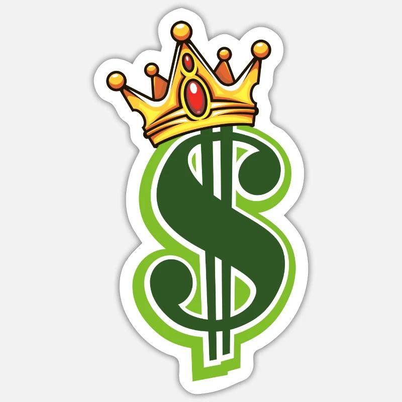 Roi de l’argent - Sticker taille S (10 x 10 cm) - blanc mat
