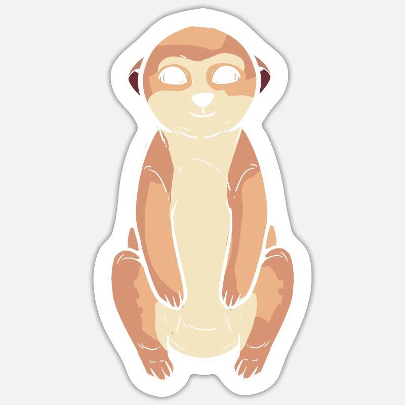 Erdmännchen Sticker Größe S (10 x 10 cm)