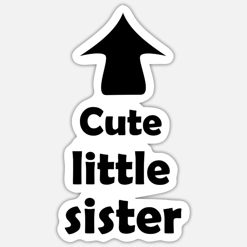 La douce sœur - Sticker taille S (10 x 10 cm) - blanc mat