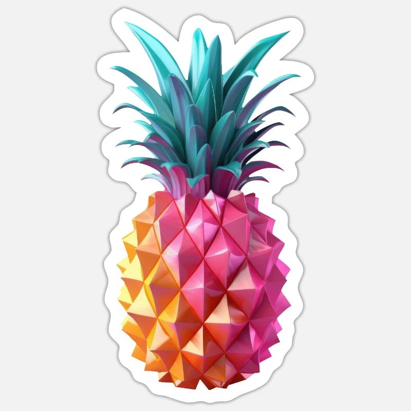 Pineapple - Sticker size S (10 x 10 cm) - white matte