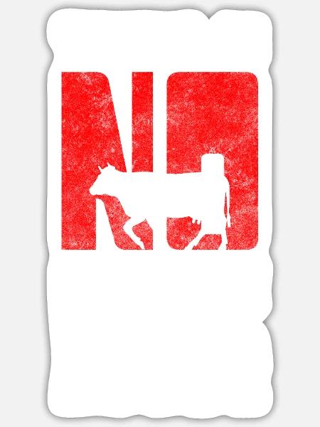 Ernährung Tierrechte Einstellung Gesundheit - Sticker Größe S (10 x 10 cm) - Mattweiß
