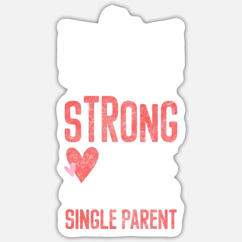Parent célibataire Cher père - Sticker taille S (10 x 10 cm) - blanc mat