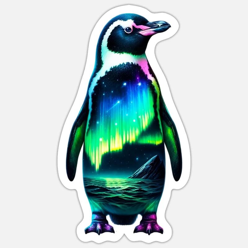 Pinguin - Sticker Größe S (10 x 10 cm) - Mattweiß